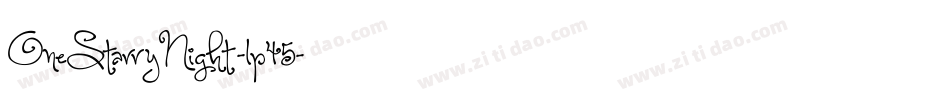 OneStarryNight-lp45字体转换