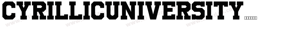 CyrillicUniversity字体转换