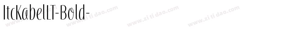 ItcKabelLT-Bold字体转换