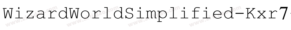 WizardWorldSimplified-Kxr7字体转换