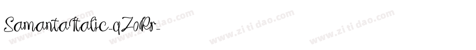 SamantaItalic-qZ0Rr字体转换
