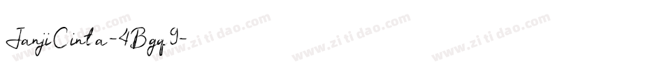 JanjiCinta-4Bgq9字体转换