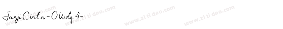 JanjiCinta-0Wdq4字体转换