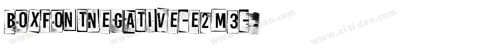 BoxFontNegative-e2M3字体转换