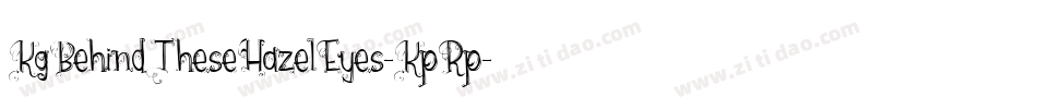 KgBehindTheseHazelEyes-KpRp字体转换
