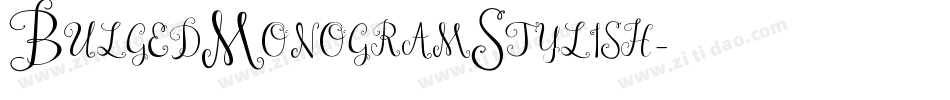 BulgedMonogramStylish字体转换