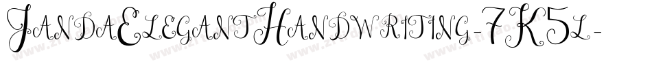 JandaElegantHandwriting-7K5l字体转换