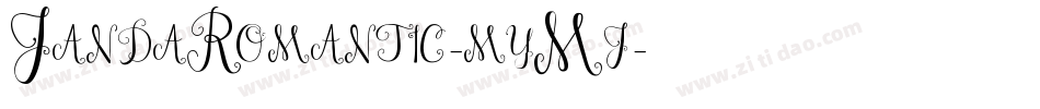 JandaRomantic-myMj字体转换