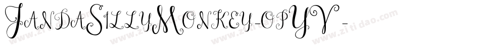 JandaSillyMonkey-opYV字体转换