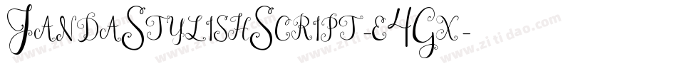 JandaStylishScript-e4Gx字体转换