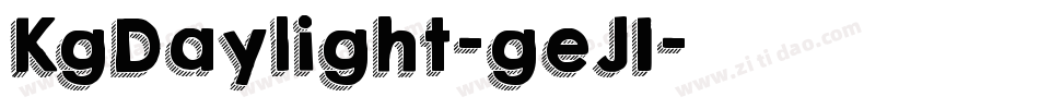 KgDaylight-geJ1字体转换