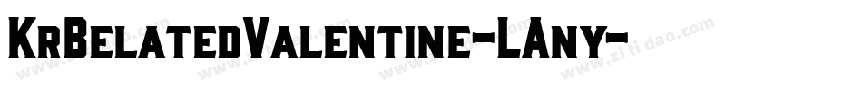 KrBelatedValentine-LAny字体转换