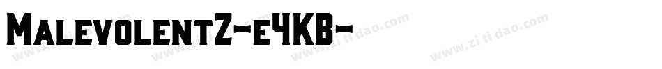 MalevolentZ-e4KB字体转换