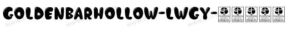 GoldenBarHollow-lwgy字体转换