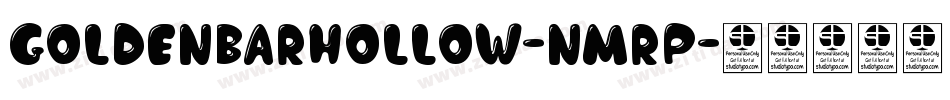 GoldenBarHollow-nmRP字体转换