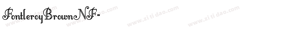 FontleroyBrownNF字体转换