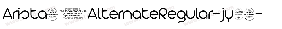 Arista20AlternateRegular-jy89字体转换