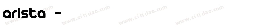arista字库字体转换