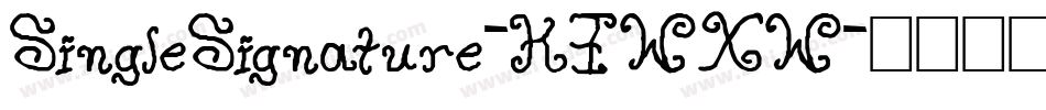 SingleSignature-K7WXW字体转换