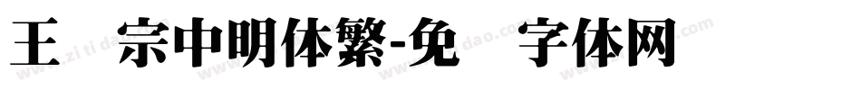 王汉宗中明体繁字体转换