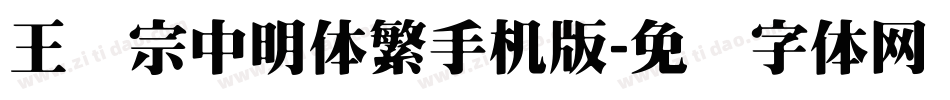 王汉宗中明体繁手机版字体转换