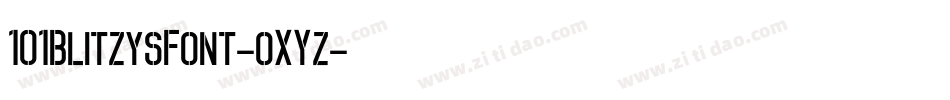 101BlitzysFont-oXYz字体转换