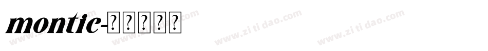 montic字体转换