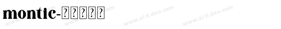 montic字体转换