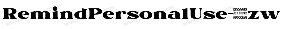 RemindPersonalUse-3zw03字体转换