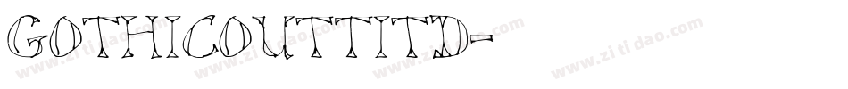 GothicOutTitD字体转换