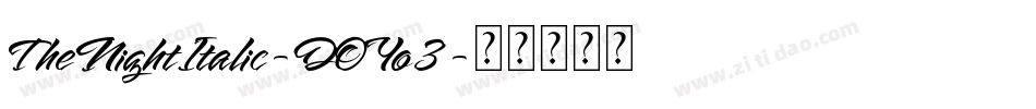 TheNightItalic-DOYo3字体转换