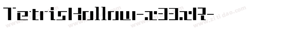 TetrisHollow-x33xR字体转换