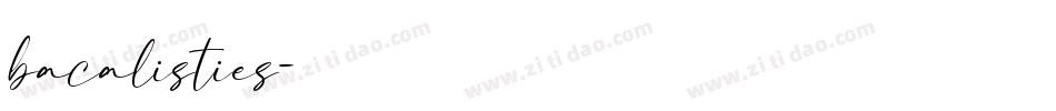 bacalisties字体转换