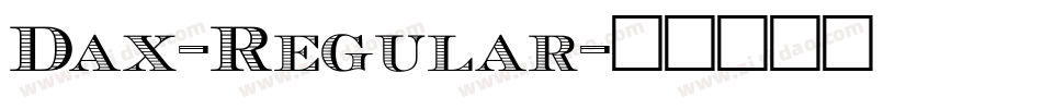 Dax-Regular字体转换