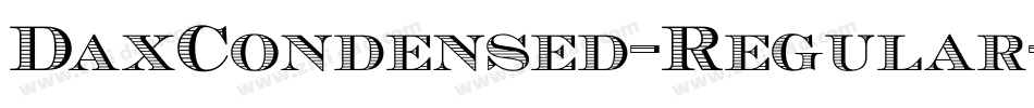 DaxCondensed-Regular字体转换