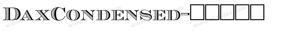 DaxCondensed字体转换