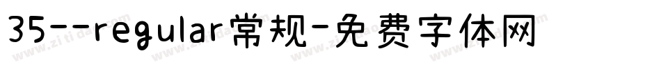 35--regular常规字体转换