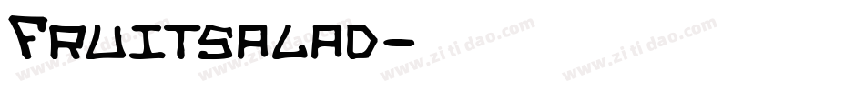 Fruitsalad字体转换