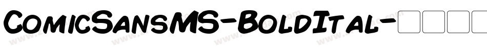 ComicSansMS-BoldItal字体转换
