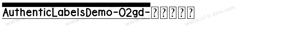 AuthenticLabelsDemo-O2gd字体转换