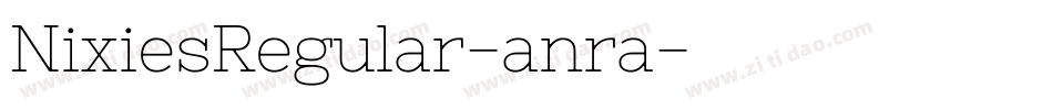 NixiesRegular-anra字体转换