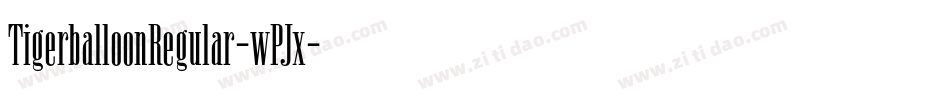 TigerballoonRegular-wPJx字体转换