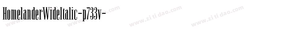 HomelanderWideItalic-p733v字体转换