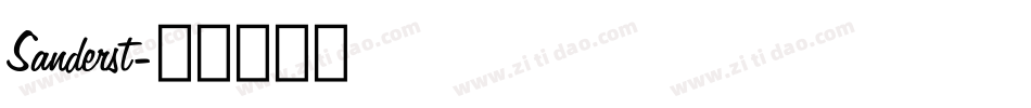 Sanderst字体转换