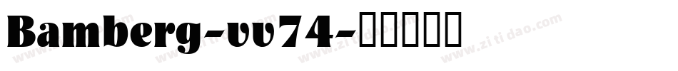 Bamberg-vv74字体转换