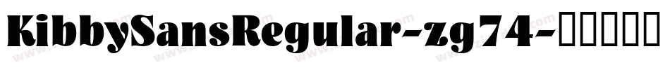 KibbySansRegular-zg74字体转换