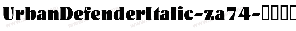 UrbanDefenderItalic-za74字体转换