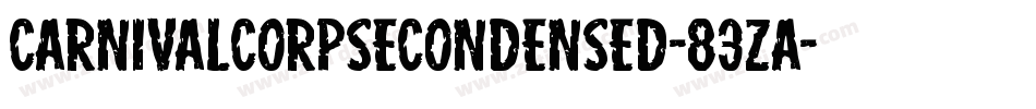 CarnivalCorpseCondensed-83zA字体转换