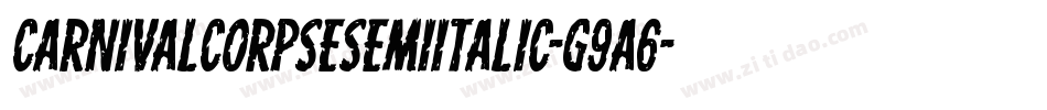 CarnivalCorpseSemiItalic-g9A6字体转换