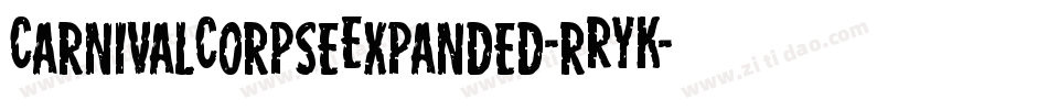 CarnivalCorpseExpanded-rRYK字体转换
